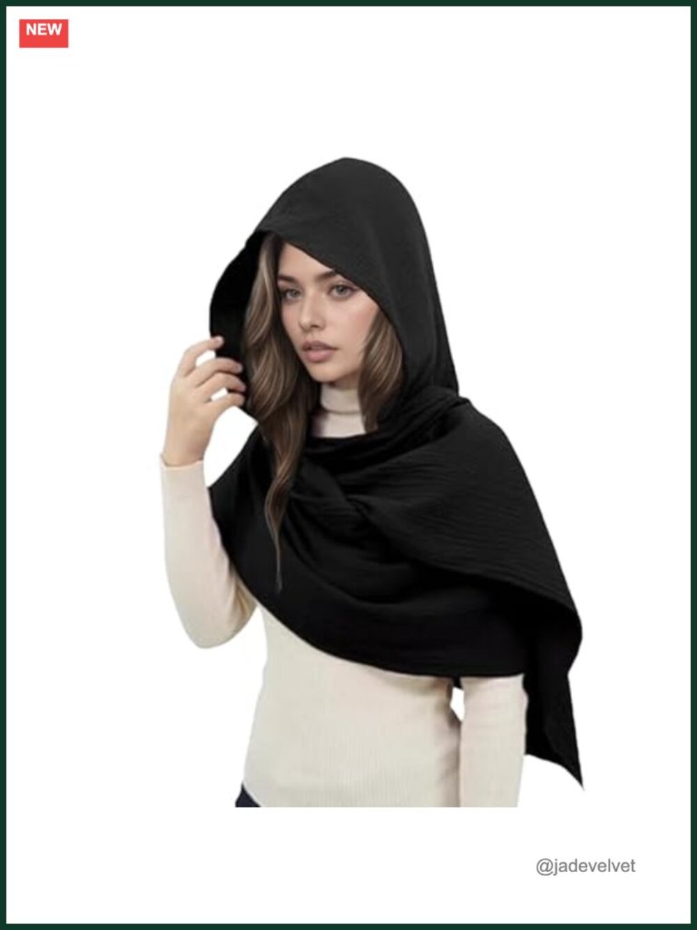 Unisex Hooded Cape Shawl Linen Cotton Multifunctional Wrap Renaissance Cosplay